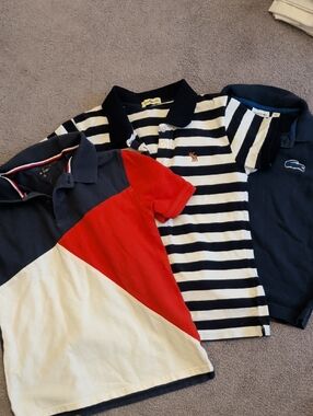Boys Polo bundle, 3 Tops In Navy, White Colors